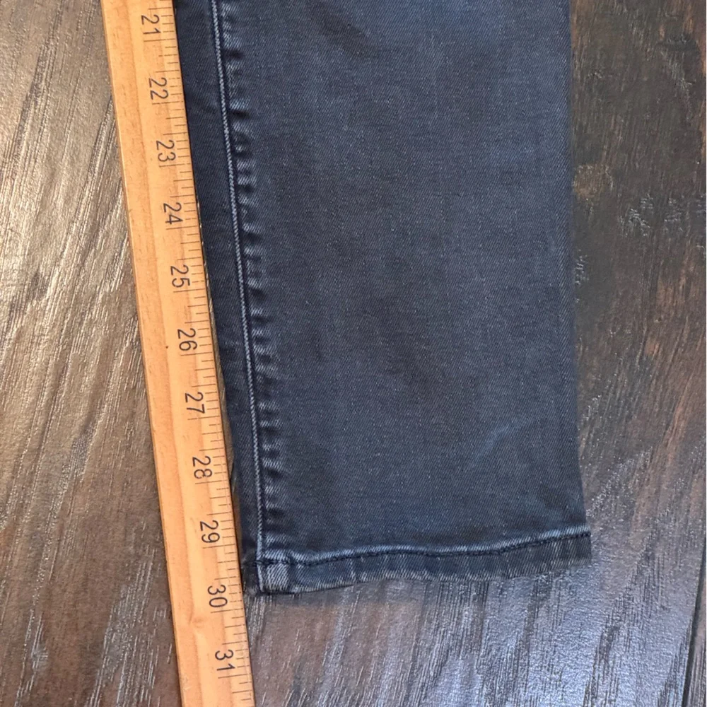 American Eagle Jeans Mens 28x32 Slim Straight Leg Black Denim‎ Distressed Grunge